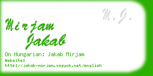 mirjam jakab business card